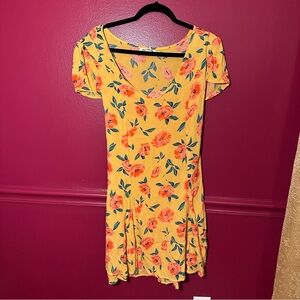 Billabong Floral Yellow Dress